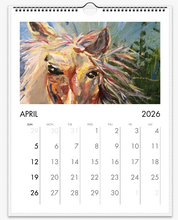 Load image into Gallery viewer, 2026 Animal Calendar - Animal Paintings Dawn Richerson Art Apr Horse painting