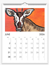 Load image into Gallery viewer, 2026 Animal Calendar - Animal Paintings Dawn Richerson Art June Gazelle