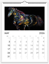 Load image into Gallery viewer, 2026 Animal Calendar - Animal Paintings Dawn Richerson Art May Horse Derby Day