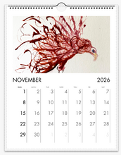 Load image into Gallery viewer, 2026 Animal Calendar - Animal Paintings Dawn Richerson Art November Buzzard painting