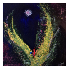 Load image into Gallery viewer, BIRDS OF A FEATHER ☼ Spirited Life Animal Kingdom Bird Painting {Art Print} Dreams for a New World painting by Virginia artist Dawn Richerson 10x10