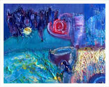Load image into Gallery viewer, ALL WHO GATHER ☼ Soul of England Painting {Art Print} Stonehenge painting by Virginia artist Dawn Richerson 11x14