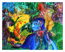 Load image into Gallery viewer, AND THERE YOU WERE AGAIN ☼ Spirited Life Painting {Art Print} bold colors spiritual art by Virginia artist Dawn Richerson 11x14