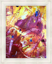 Load image into Gallery viewer, DAY OF THE DISILLUSIONED ☼ Spirited Life Painting {Art Print} 8x10 abstract painting by Virginia artist Dawn Richerson 11x14 framed