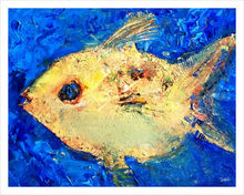 Load image into Gallery viewer, GROOVY FISH ☼ Spirited Life Painting Animal Kingdom {Art Print} 8x10 fish painting by Virginia artist Dawn Richerson 11x14