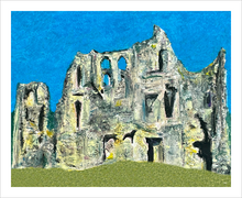 Load image into Gallery viewer, Old Wardour Castle pastel sketch English castle 11x14