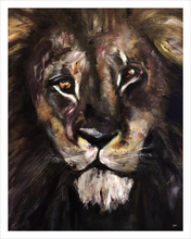 Load image into Gallery viewer, RETURN OF THE GOLDEN SON ☼ Spirited Life Lion Painting {Art Print} lion painting by Virginia artist Dawn Richerson 11x14