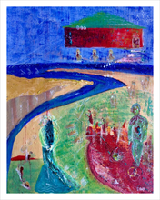 Load image into Gallery viewer, THE THREEFOLD TRUTH & THEIR UNFINISHED TRIBUTE ☼ Spirited Life Painting {Art Print} 8x10 tribute painting by Virginia artist Dawn Richerson 11x14