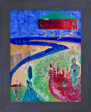 Load image into Gallery viewer, THE THREEFOLD TRUTH & THEIR UNFINISHED TRIBUTE ☼ Spirited Life Painting {Art Print} 8x10 tribute painting by Virginia artist Dawn Richerson 11x14 framed