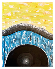 Load image into Gallery viewer, Tunnel painting abstract light at the end of the tunnel 11x14