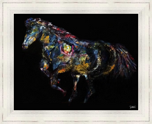 Load image into Gallery viewer, AS WITH A VOICE OF THUNDER ☼ Spirited Life Kentucky Horse Painting {Art Print} by Virginia artist Dawn Richerson 11x14 framed