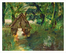 Load image into Gallery viewer, WHERE FAIRIES GATHER ☼ Soul of Ireland Painting {Art Print} Lough Rynn Castle in County Leitrim, Ireland fairies painting by Virginia artist Dawn Richerson 11x14