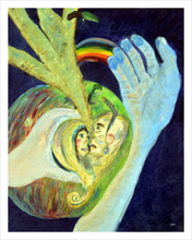 Load image into Gallery viewer, Apple of My Eye - Dreams for a New World - New Earth painting - masculine - feminine - 11x14