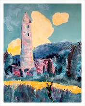 Load image into Gallery viewer, At Glendalough County Wicklow painting Soul of Ireland painting Dawn Richerson Irish monastery painting 11x14