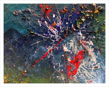 Load image into Gallery viewer, DESCENT {On Having Lost Her Footing at Journey's End} ☼ Spirited Life Painting {Art Print} faith painting South of France mountains Virginia artist Dawn Richerson 11x14