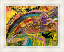 Load image into Gallery viewer, FINDING OUR WINGS ☼ Spirited Life Bird Painting {Art Print} Dreams for a New World painting from Virginia artist Dawn Richerson 11x14 framed