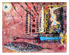 Load image into Gallery viewer, Heaven's Blue Heart Dawn Richerson All She Could Not Say Series painting 11x14