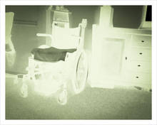Load image into Gallery viewer, His Chair - Dimensions of Reality photos - The Otherworld - wheelchair ghostly photo - disability - Dawn Richerson 11x14
