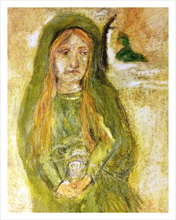 Load image into Gallery viewer, True Treasure: All Things Gold and Green ☼ Magdalen Painting {Art Print} Art Print New Dawn Studios
