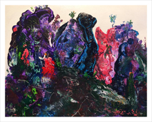 Load image into Gallery viewer, WITH THE MOTHERS ☼ Magdalen Painting {Art Print} Faith painting sacred feminine mountains South of France Provence painting by Virginia artist Dawn Richerson 11x14