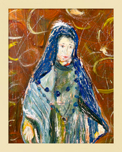 Load image into Gallery viewer, ALL SHE CARRIED IN HER HEART ☼ Magdalen Painting {Art Print} Faithscapes painting young Mary Magdalen by Virginia artist Dawn Richerson 11x14 framed