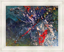 Load image into Gallery viewer, DESCENT {On Having Lost Her Footing at Journey's End} ☼ Spirited Life Painting {Art Print} faith painting South of France mountains Virginia artist Dawn Richerson 11x14 framed