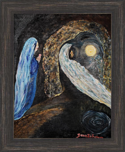 Load image into Gallery viewer, PRESENCE TO PASSAGE ☼ Faithscapes Magdalen Painting {Art Print} - Light of the World Cave Faith Painting by Artist Dawn Richerson 11x14 framed