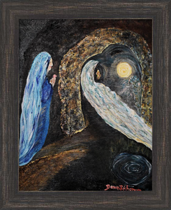 PRESENCE TO PASSAGE ☼ Faithscapes Magdalen Painting {Art Print} - Light of the World Cave Faith Painting by Artist Dawn Richerson 11x14 framed