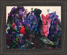 Load image into Gallery viewer, WITH THE MOTHERS ☼ Magdalen Painting {Art Print} Faith painting sacred feminine mountains South of France Provence painting by Virginia artist Dawn Richerson 11x14 framed