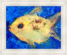 Load image into Gallery viewer, GROOVY FISH ☼ Spirited Life Painting Animal Kingdom {Art Print} 8x10 fish painting by Virginia artist Dawn Richerson 11x14 framed