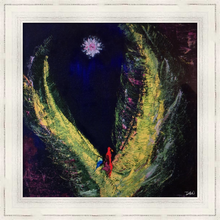 Load image into Gallery viewer, BIRDS OF A FEATHER ☼ Spirited Life Animal Kingdom Bird Painting {Art Print} Dreams for a New World painting by Virginia artist Dawn Richerson 12x12 framed