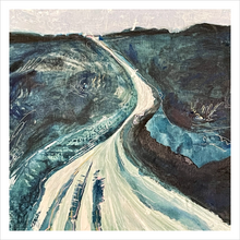 Load image into Gallery viewer, Lonely Highway Ireland painting - County Donegal travel - Journeys painting Dawn Richerson 12x12