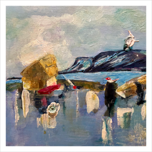 Load image into Gallery viewer, Silver Serene Sligo Bay Painting - Dawn Richerson Soul of Ireland painting Wild Atlantic Way 12x12
