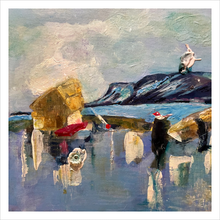 Load image into Gallery viewer, Silver Serene Sligo Bay Painting - Dawn Richerson Soul of Ireland painting Wild Atlantic Way 12x12