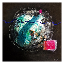 Load image into Gallery viewer, RUMINATIONS ☼ Spirited Life Rumi Painting {Art Print} mixed media from Virginia artist Dawn Richerson 12x12
