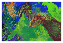 Load image into Gallery viewer, All the Mishmashed Stories Magdalen painting horses sainte buame soul of france painting by Virginia artist Dawn Richerson 12x18