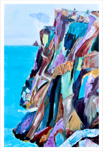 Load image into Gallery viewer, THE CLIMB ☼ Soul of Ireland Painting Ring of Kerry painting Skellig Michael painting Dawn Richerson Art 12x18