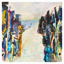 Load image into Gallery viewer, Into the Land of Giants - Antrim Coast Northern Ireland - Giant's Causeway painting Dawn Richerson 16x16