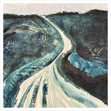 Load image into Gallery viewer, Lonely Highway Ireland painting - County Donegal travel - Journeys painting Dawn Richerson 16x16