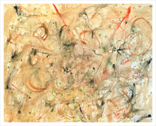 Load image into Gallery viewer, Death by Cancer Watercolor abstract 16x20