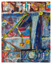 Load image into Gallery viewer, Does Anybody Really Know What Time It Is? Abstract Acrylic painting Dawn Richerson 16x20