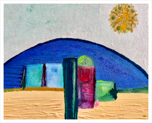Load image into Gallery viewer, Emergence Dreams for a New World acrylic painting abstract leaning faith painting - the sacred feminine emerges - 16x20