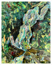 Load image into Gallery viewer, The Fall That Spring - Blue Ride Parkway waterfall painting by Virginia artist Dawn Richerson  16x20