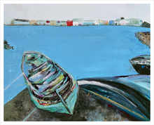 Load image into Gallery viewer, The Green Boat - Galway Bay Painting - Ireland painting by Dawn Richerson 16x20