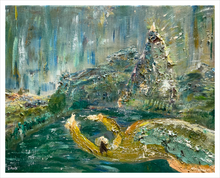 Load image into Gallery viewer, THIS MEMORY ALIVE IN ME ☼ Soul of Ireland Painting Glenade Lake mythical Ireland painting Dawn Richerson 16x20