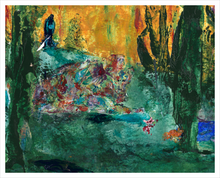 Load image into Gallery viewer, Witness to Her Grief Magdalen painting Sainte Baume Soul of France Dawn Richerson faithscapes painting art print 16x20