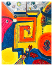 Load image into Gallery viewer, Serpent King painting symbolic Spirited Life animal painting transformation 16x20