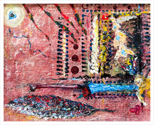 Load image into Gallery viewer, Heaven's Blue Heart Dawn Richerson All She Could Not Say Series painting 16x20