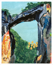 Load image into Gallery viewer, Virginia Natural Bridge Painting - Blue Ridge Parkway painting - Dawn Richerson -Soul of Place 16x20
