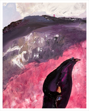 Load image into Gallery viewer, PEACEFUL PURSUITS: Of Life & Liberty - Falling Creek Park Bedford Virginia painting - Dawn Richerson - 16x20 penguin pink purple
